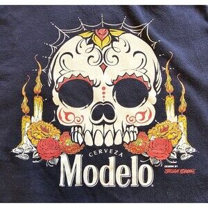 Modelo X Mr Cartoon Tattoo Artist Limited Edition Sugar Skull T-shirt Mens XL
